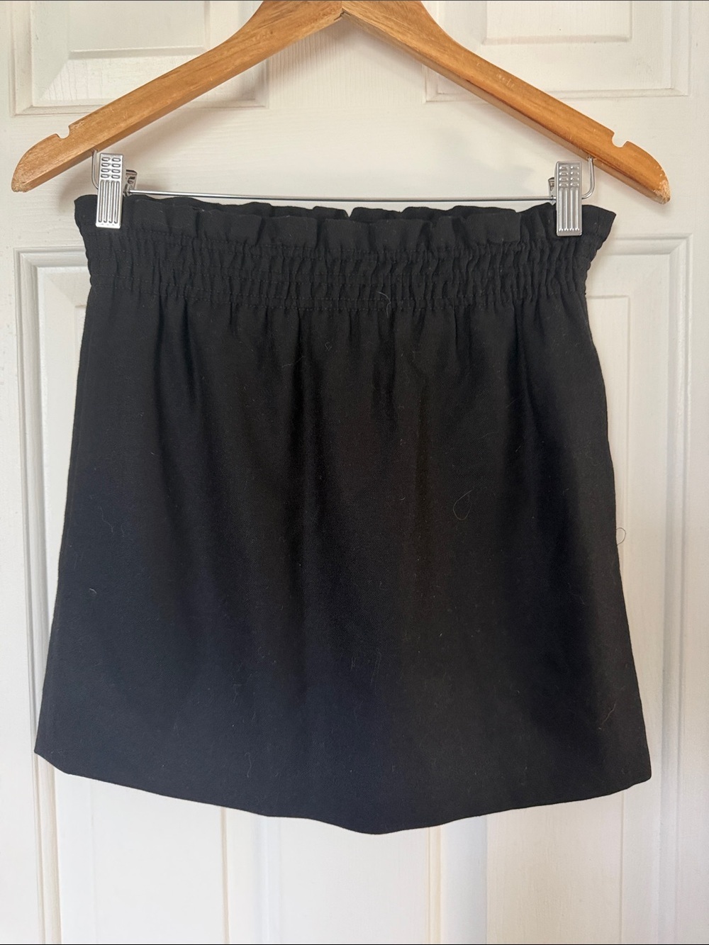 J. Crew Black sidewalk skirt Mini Skirt wool 00 - Picture 2 of 5
